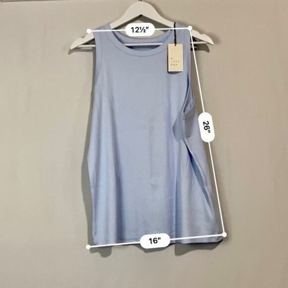 A New Day Women’s Basic Ribbed Tank Top Airy Blue NWT - Picture 5 of 7